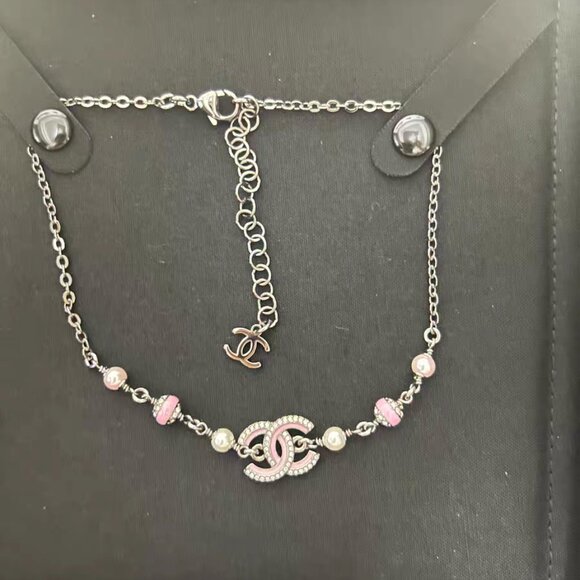 CHANEL Jewelry - Authentic CHANEL 25B Cool Strass Necklace in Pink